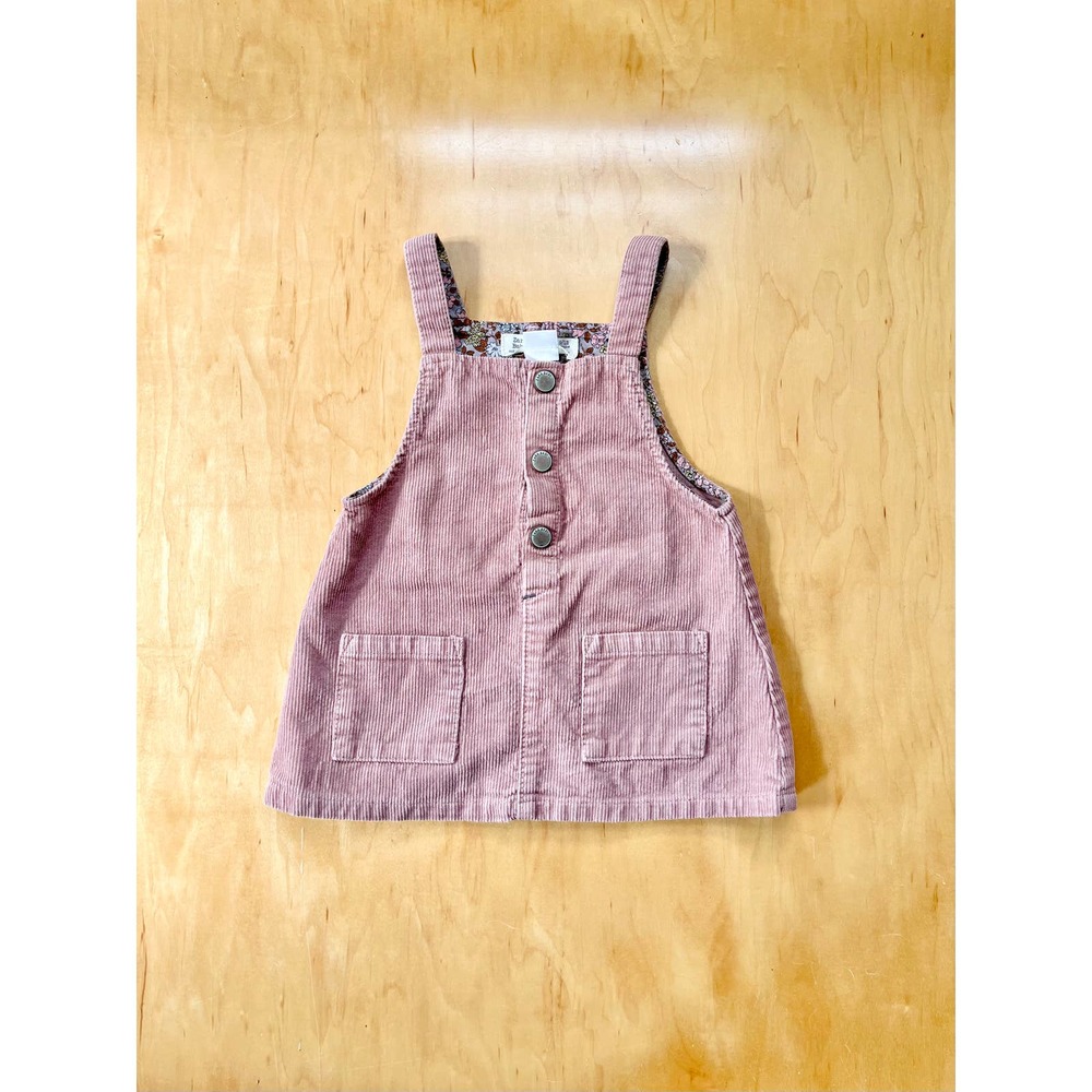 Zara Corduroy Overall Dress